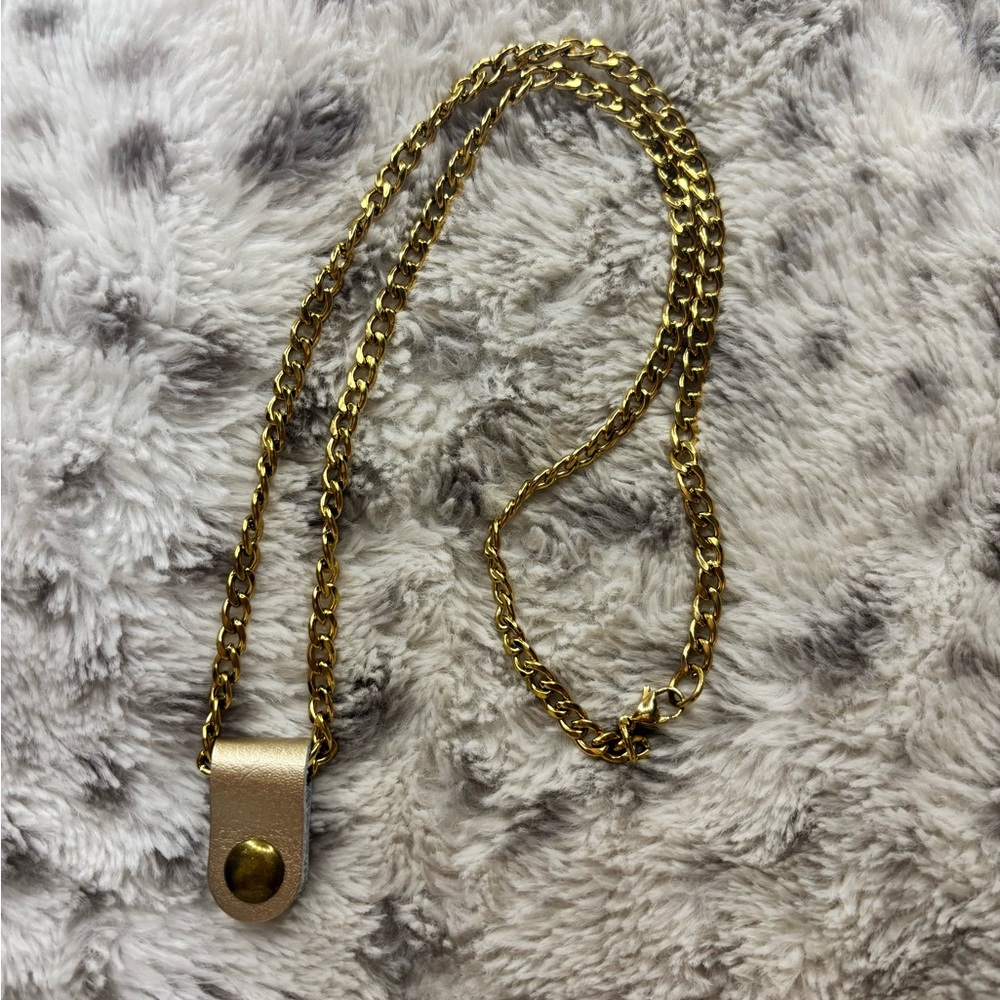 Chain With Button Snap Charm Holder - image 1